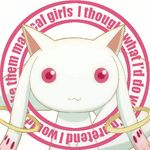  animated_gif duplicate ghost_in_the_shell kyubey laughing_man mahou_shoujo_madoka_magica no_humans parody staring 