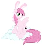  animal_ears cloud friendship_is_magic green_eyes inkpony_(mlp) kerijiano my_little_pony paintbrush pink_hair rabbit_ears tail 