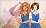  adachi_momo brown_eyes long_hair orange_hair peach_girl 