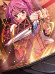  bow brown_eyes cheria_barnes chozuru cooking fire food frown pink_hair ribbon short_hair short_twintails solo tales_of_(series) tales_of_graces twintails 
