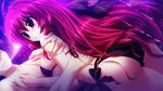  bikini blush game_cg kamikaze_explorer long_hair oshiki_hitoshi red_eyes red_hair swimsuit yuutenji_mishio 