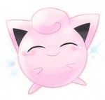  blush cute ears eyes_closed hair_tuft happy jigglypuff nintendo nono103 plain_background pok&#233;mon pok&eacute;mon smile solo video_games white_background 