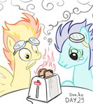  epic_fail equine fail female feral fire friendship_is_magic horse male mammal my_little_pony pegasus plain_background pony soarin_(mlp) spitfire_(mlp) tears toast toaster unknown_artist white_background wings wonderbolts_(mlp) 