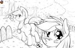  applejack_(mlp) blush butt equine female friendship_is_magic horse konny_kon my_little_pony pony rainbow_dash rainbow_dash_(mlp) 