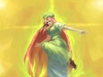  alternate_eye_color beret hat hong_meiling lompot long_hair red_eyes red_hair short_sleeves solo standing standing_on_one_leg touhou yellow 