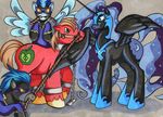  cutie_mark equine female feral friendship_is_magic horn horse journey male mammal muzzle muzzle_(object) muzzled my_little_pony nightmare_moon_(mlp) pegasus pony rope shackles shadowbolts_(mlp) unknown_artist winged_unicorn wings 