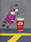  christaphorac cub dress raccoon slurpy straw young 