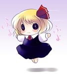  :3 blonde_hair blush_stickers dress flying hair_ribbon o_o outstretched_arms ribbon rumia saliva solo spread_arms touhou yume_shokunin 