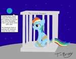  cage earth equine female feral friendship_is_magic mammal moon my_little_pony pegasus rainbow_dash_(mlp) solo t_brony wings 