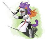  equine female friendship_is_magic knight mammal my_little_pony pegasus plain_background scootaloo_(mlp) solo sword tommy631 weapon white_background wings 