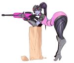  ass bent_over gun hips huge_ass legs overwatch sunnysundown thick_thighs thighs weapon wide_hips widowmaker_(overwatch) 