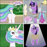  alicorn chalkboard comic equine female feral friendship_is_magic group hi_res horn horngasm horse mammal my_little_pony pegacorn pony princess_celestia_(mlp) sanguinuschan twilight_sparkle_(mlp) unicorn winged_unicorn wings 