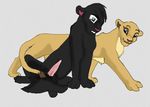  blush erection feline female feral furrysarabi horny male mammal non-anthro panther penis plain_background pussy shadow shads spread_legs spreading straight tail the_shadow_of_light tongue white_background 