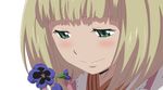  ao_no_exorcist blonde blush flower green_eyes kimono moriyama_shiemi short_hair smile transparent_png vector_trace 