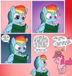 comic cupcakes_(mlp_fanfic) equine fadri female feral friendship_is_magic horse mammal my_little_pony pegasus pinkie_pie_(mlp) pony rainbow_dash_(mlp) reading what_a_twist wings 