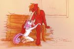  anthrofied big_macintosh_(mlp) blush breasts cosmicunicorn cub duo equine fellatio female friendship_is_magic fur hair hand_on_head hay hay_bale hooves horn horse iram kneeling licking long_hair male mammal my_little_pony nipples nude oral oral_sex orange_hair panties pony purple_hair red red_fur sex short_hair side_boob sitting straight sweetie_belle_(mlp) tongue topless underwear unicorn white white_fur young 