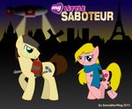  airship blimp crossover dynamite equine female friendship_is_magic gonzahermeg gun horse knife male mammal my_little_pony ponification pony ranged_weapon saboteur sean_devlin swastika the_saboteur weapon 