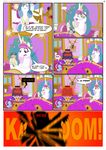  alicorn blindfold bomb clock comic dialog equine female feral friendship_is_magic horn horse mammal my_little_pony pegacorn pixelkitties pony princess princess_celestia_(mlp) royalty star_swirl_(mlp) sword text weapon winged_unicorn wings 