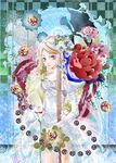  bad_id bad_pixiv_id blonde_hair blue_eyes dress flower mahou_shoujo_madoka_magica notsuyu personification solo walpurgisnacht_(madoka_magica) white_dress 