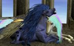  alicorn equine female feral friendship_is_magic horn horse lightningimpulse mammal my_little_pony nightmare_moon_(mlp) pegacorn pony princess princess_celestia_(mlp) royalty winged_unicorn wings 