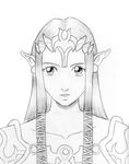  drawing human mammal plain_background portrait princess_zelda royalty solo the_legend_of_zelda unknown_artist video_games white_background 