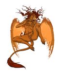  2011 avian breasts defenbaugh female gryphon nude orange pussy solo spread_legs spreading wings 