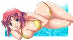  bikini blue_eyes hibino_aki lying on_stomach original red_hair short_hair solo swimsuit yonecchi 