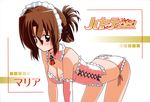  breasts brown_hair cleavage corset folded_ponytail hata_kenjirou hayate_no_gotoku! lingerie maid_headdress maria_(hayate_no_gotoku!) medium_breasts non-web_source panties solo underwear underwear_only 