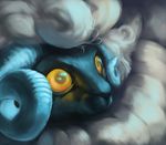  caprine glowing_eyes hi_res horn mammal nintendo pok&#233;mon pok&eacute;mon rajewel realistic rhyu sheep solo video_games whimsicott wool 