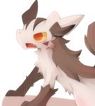  hyena mammal mightyena nintendo plain_background pok&#233;mon pok&eacute;mon red_eyes shin_(artist) solo video_games white_background 