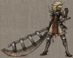  armor axe gauntlets horn huge_weapon meimaru_inuchiyo monster_hunter pauldrons solo weapon white_hair 