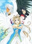  ah_my_goddess belldandy screening skuld urd wings 