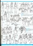  ah_my_goddess binding_discoloration character_design gorgeous_rose monochrome noble_scarlet peorth sketch skuld 