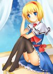  alice_margatroid bad_id bad_pixiv_id nikoo panties pantyshot pantyshot_(sitting) sitting solo touhou underwear 