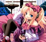  kanojo-tachi_no_ryuugi lolita_fashion miyama-zero shirogane_tobari thigh-highs 