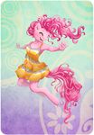  alpha_channel anthro anthrofied bouncing cosmicunicorn dress equine female friendship_is_magic fur hair happy hasbro horse illegible_signature iram mammal my_little_pony pattern_background pink_body pink_fur pink_hair pinkie_pie_(mlp) plain_background pony solo stripes summer transparent_background 