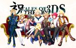  4boys anise_tatlin bad_id bad_pixiv_id black_hair blonde_hair boots brown_hair choker closed_eyes copyright_name glasses gloves green_eyes guy_cecil hair_over_one_eye hairband jade_curtiss knee_boots long_hair luke_fon_fabre mieu multiple_boys multiple_girls natalia_luzu_kimlasca_lanvaldear open_mouth orange_neckwear pantyhose peony_ix red_eyes red_hair short_hair sui_(suixi) tales_of_(series) tales_of_the_abyss tear_grants thighhighs twintails 
