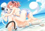  :d ^_^ animal_ears ass bad_id bad_pixiv_id barefoot beach bikini blush bow breasts bug butterfly butterfly_hair_ornament cat_ears cat_tail closed_eyes day feet fingernails frilled_swimsuit frills ghost hair_bow hair_ornament halterneck hitodama hug insect kemonomimi_mode kneeling konpaku_youmu konpaku_youmu_(ghost) medium_breasts multiple_girls name_tag old_school_swimsuit one-piece_swimsuit one_eye_closed open_mouth outdoors partially_submerged peko petting pink_hair saigyouji_yuyuko school_swimsuit short_hair side-tie_bikini sideboob silver_hair sitting smile soles swimsuit tail toe_scrunch touhou water white_school_swimsuit white_swimsuit 