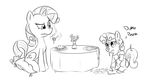  cutie_mark equine female feral friendship_is_magic hasbro horn mammal my_little_pony okiedokielowkey pasta plain_background rarity_(mlp) sibling sisters sweetie_belle_(mlp) unicorn white_background young 