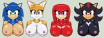  casetermk knuckles_the_echidna rule_63 shadow_the_hedgehog sonic_team sonic_the_hedgehog tails 