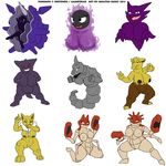  cloyster drowzee gastly gengar haunter hypno ignatius_husky kingler krabby onix pokemon 