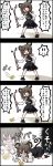  4koma animal_ears black_border border bow comic highres jetto_komusou long_sleeves nazrin open_mouth short_hair speech_bubble touhou translation_request 