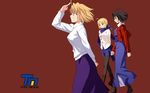  arcueid_brunestud artoria_pendragon_(all) fate/stay_night fate_(series) highres kara_no_kyoukai long_skirt multiple_girls non-web_source pantyhose ryougi_shiki saber skirt sweater tsukihime type-moon 