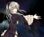 bad_id bad_pixiv_id doll_joints dress hairband long_hair moyoriaki petals red_eyes rozen_maiden silver_hair solo suigintou wings 