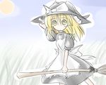  blonde_hair broom hat kirisame_marisa solo touhou witch witch_hat 