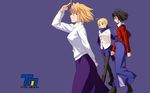  arcueid_brunestud artoria_pendragon_(all) fate/stay_night fate_(series) highres kara_no_kyoukai long_skirt multiple_girls non-web_source pantyhose ryougi_shiki saber skirt sweater tsukihime type-moon 