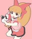  akazutsumi_momoko artist_request hyper_blossom long_hair lowres orange_hair powerpuff_girls_z red_eyes ribbon solo 