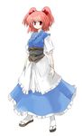  hair_bobbles hair_ornament onozuka_komachi seo_tatsuya socks solo touhou 