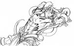  abarai_renji abs bleach long_hair male male_focus muscle nipples outline penis rape renji_abarai tattoo tentacle tentaclejob tentacles_on_male tentacles_under_clothes topless torn_clothes 