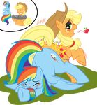  applejack friendship_is_magic my_little_pony rainbow_dash zajice 
